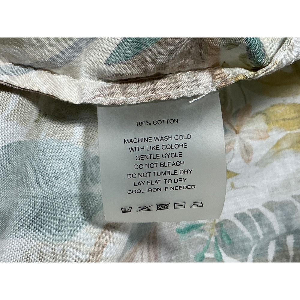 Margaret O'Leary Shirt womens XS tropical leaf pint button front long sleeve - Picture 9 of 12